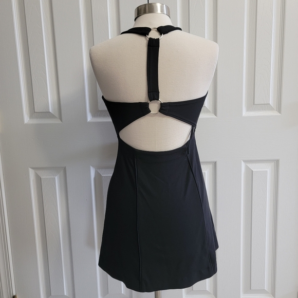 Free People Cutout Back High Neck Cool Mini Fit & Flare Dress, Black, Size XS - Picture 6 of 9